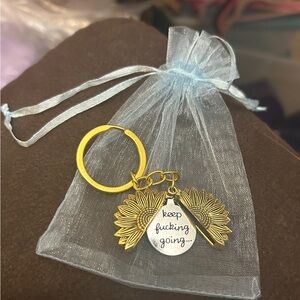 Keychain purse charm with “BAD” Hidden Message!